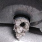 Lint found backed-up into dryer exhaust.