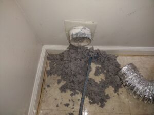Poorly cleaned dryer vent.